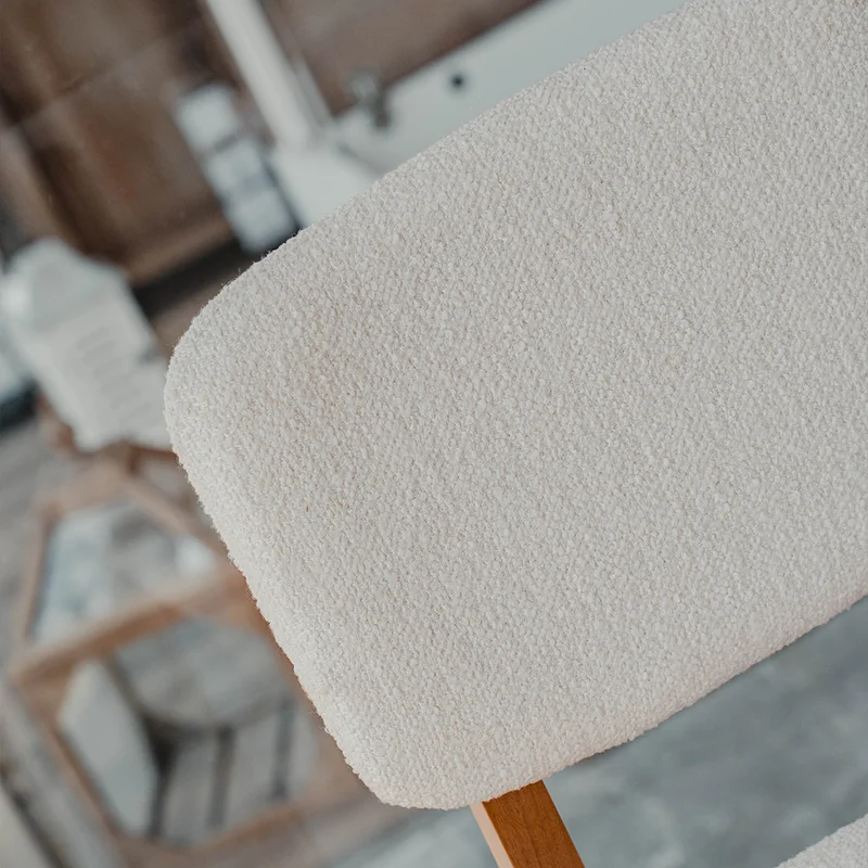 Butaca Banqueta Épsilon - Línea Nevada Bouclé/Natural en Madera natural - Sillones y sofás, Uruguay | Ecowood, vista 6