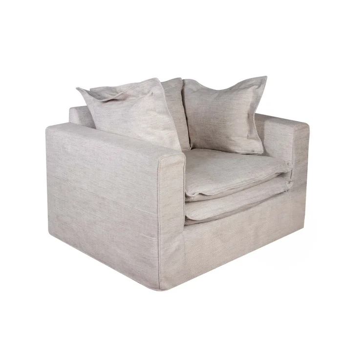 Lazy 1 Cuerpo Tela-premium Natural-beige Lazy Natural en Madera natural - Sillones y sofás, Uruguay | Divino, vista 2