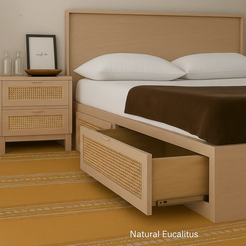 Cama Canagge con Ratán en Marrón - Dormitorio, Uruguay | Tree House Deco, vista 8