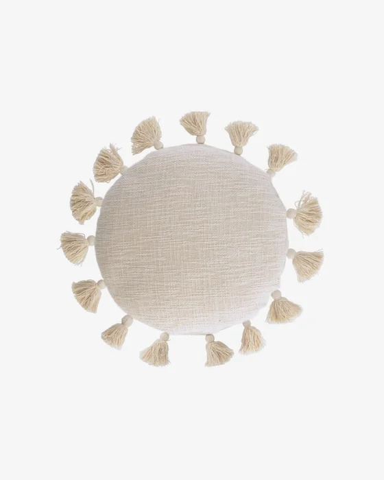 Almohadón Chiarina Ø 45 cm - beige en Beige - Textiles, Uruguay | Kavehome