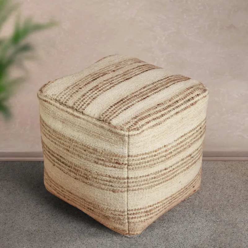 Pouf Beechland Lana Lana, Natural en Beige - Textiles, Uruguay | Divino