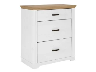 Comoda en madera maciza 3 cajones en Blanco - Cómodas, Uruguay | Quesal, vista 6