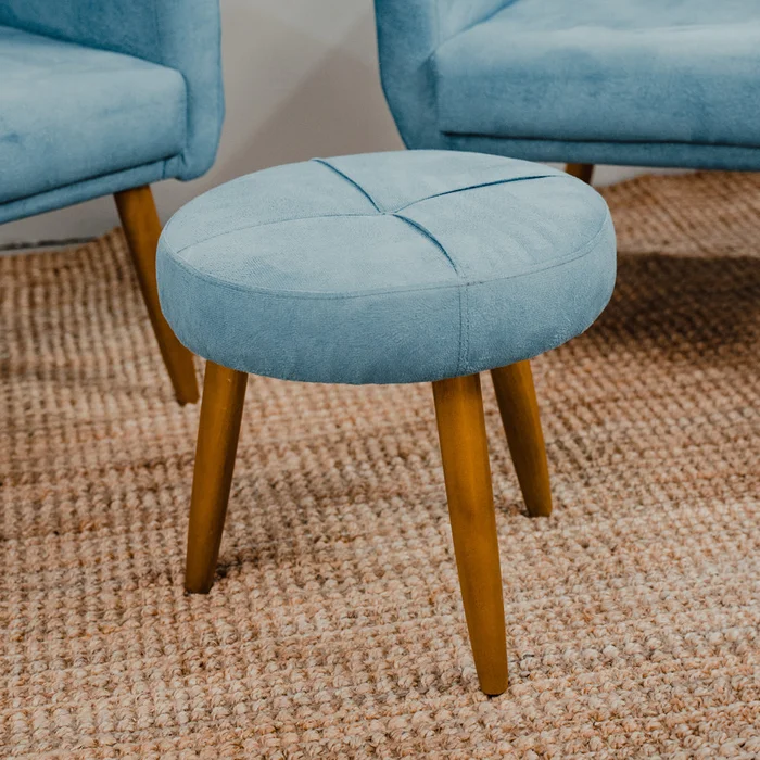 Kit 2 Poltrona + Puff Havana Azul en Celeste - Sillones y sofás, Uruguay | Ecowood, vista 4