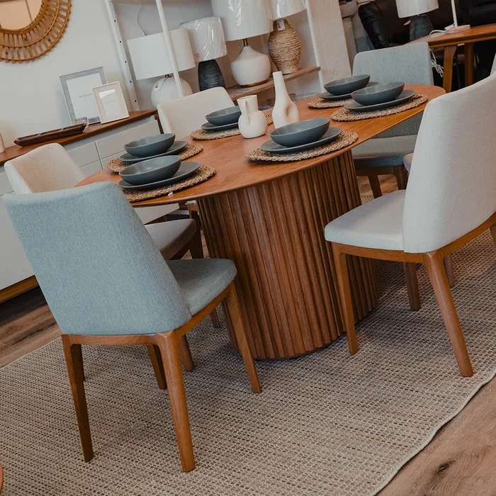 Mesa de Comedor Ovalo - Línea Nevada - Marrón en Marrón - Mesas de comedor, Uruguay | Ecowood, vista 3