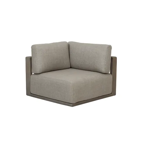 MODULO LUCIANO OUTDOOR TEKA GRIS CON ALMOHADONES en Gris - Muebles para el exterior, Uruguay | Masinfinito Casa