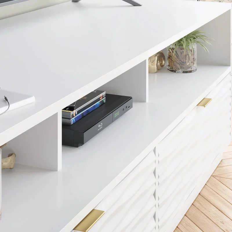 Rack para tv 60" Sauder en Blanco - Muebles para TV, Uruguay | Ecowood, vista 3