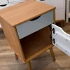 Mesa de Luz - Línea Praga- Roble/Gris Claro/Blanco en Multicolor - Mesas de luz, Uruguay | Ecowood, vista 3 de 6