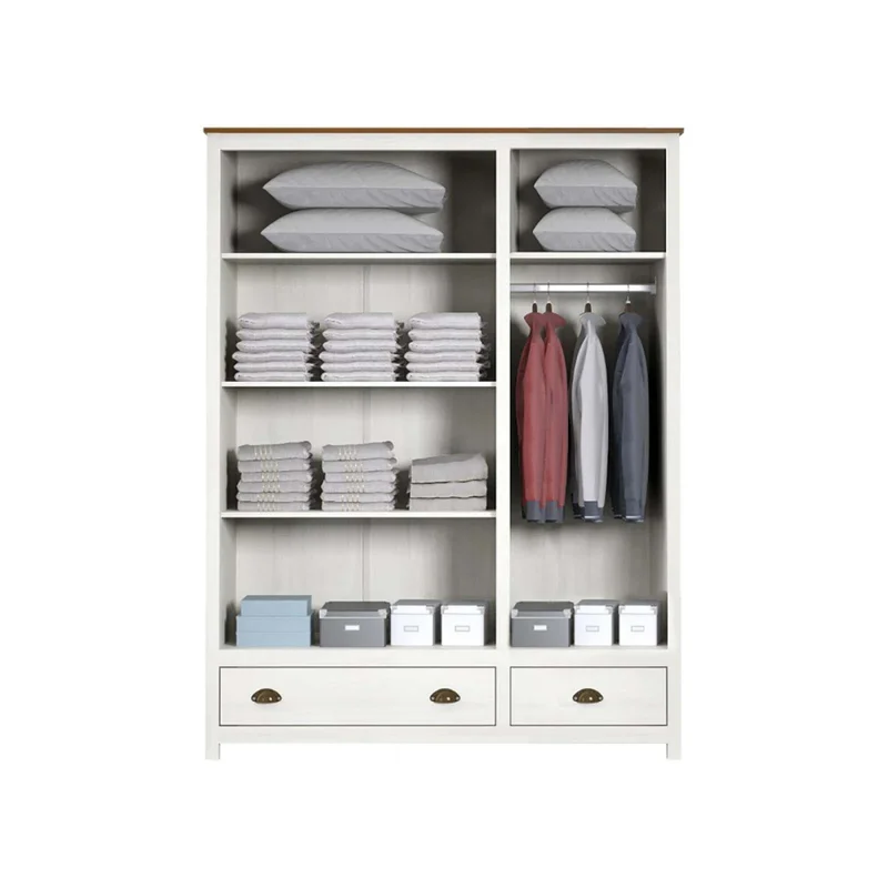 Placard Ropero 3 Puertas Madera Natural-beige Topazio en Blanco - Roperos y placares, Uruguay | Divino, vista 3