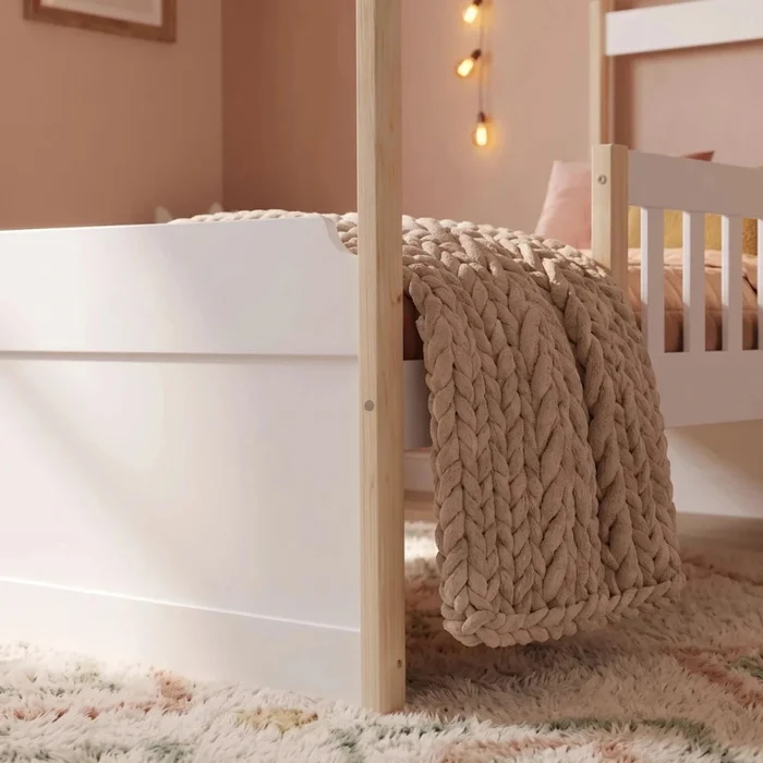 Cama Cabaña 1 Plaza Infantil - Blanco en Blanco - Dormitorio, Uruguay | Ecowood, vista 5