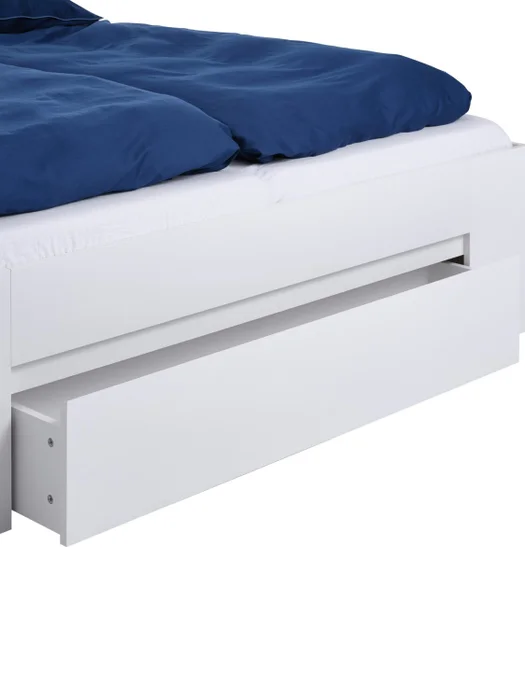 Estructura cama LIMFJORDEN King 180x200 3 cajones blanco en Blanco - Dormitorio, Uruguay | JYSK, vista 3