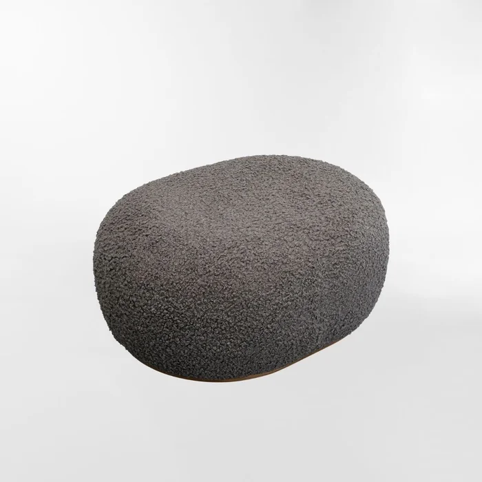 PUFF PEBBLE BOUCLE Gris en Gris - Butacas, banquetas y puffs, Uruguay | Viasono, vista 3