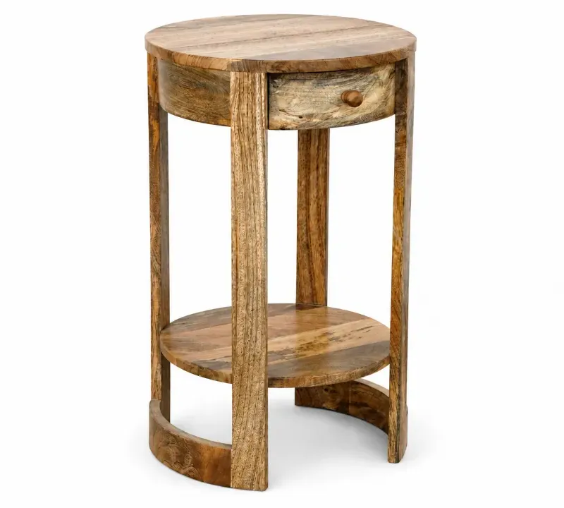 M189 Mesa Auxiliar 45x40x68 en Madera natural - Mesas de living, Uruguay | Victoriana