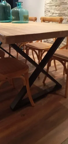 Juego De Comedor Madera Ozark Industrial 6 Sillas Vienesas A Eleccion en Madera natural - Mesas de comedor, Uruguay | Ozark Home, vista 7