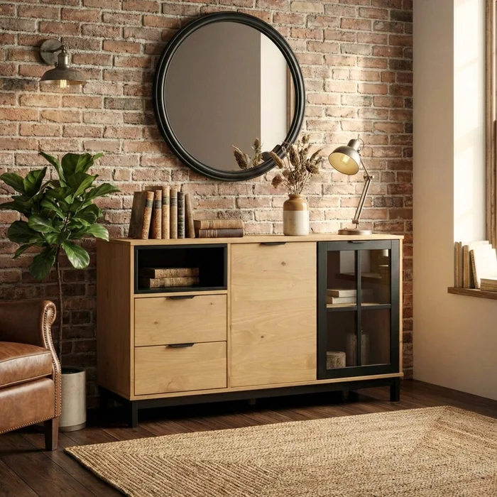Aparador Bargueño Rack - Madera Maciza - Denise en Madera natural - Aparadores y recibidores, Uruguay | Rústico Hogar