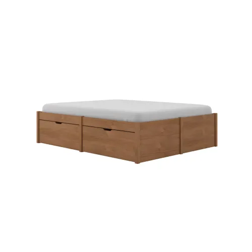 Cama Matrimonial - Línea Beauty en Madera natural - Respaldos de cama, Uruguay | Concetto Casa