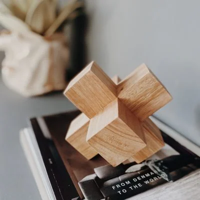 Forma geométrica x5 (15cm) en Madera natural - Decoración, Uruguay | Dreams On Time, vista 3