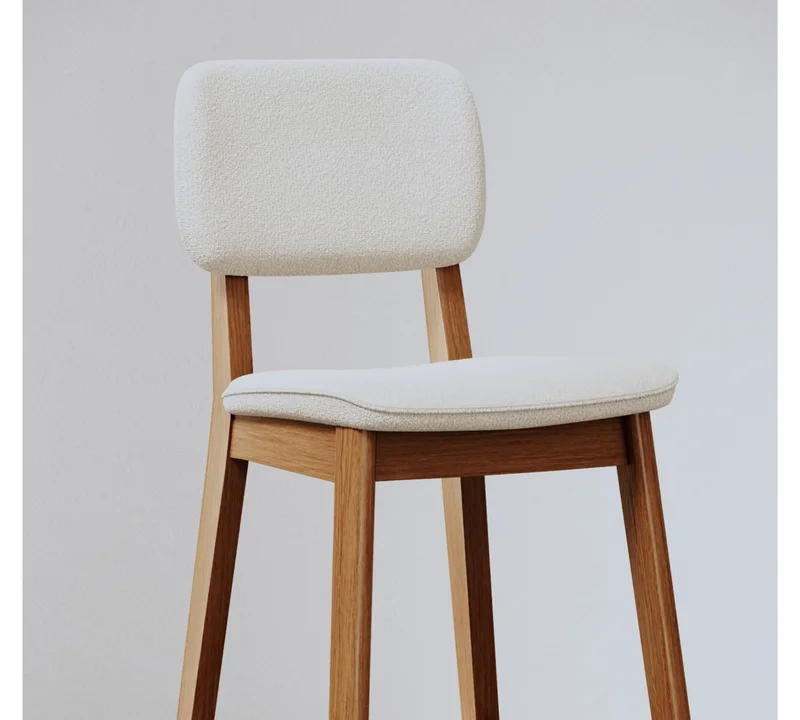 Butaca Classic - Línea Manhattan - Bouclé/Natural en Beige, Natural - Butacas, banquetas y puffs, Uruguay | Rústico Hogar, vista 3
