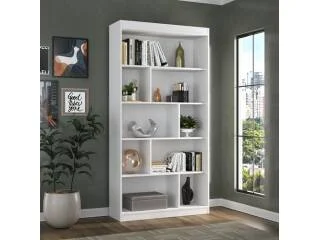 Biblioteca con reparticiones BLANCA 93x181x30 en Blanco - Bibliotecas, Uruguay | Quesal, vista 7