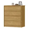 Comoda Cajonera Carla para Dormitorio 4 Cajones con Rieles Telescópicos - Marrocos en Madera natural - Cómodas, Uruguay | Mulata, vista 5 de 9