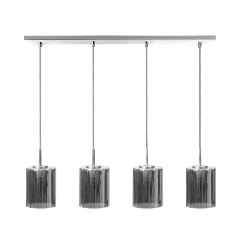 Lámpara De Techo Metal-y-vidrio Gris Lp95685 en Gris - Lámparas colgantes, Uruguay | Divino