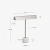 Lámpara de mesa Lynor de metal cepillado con base de mármol blanco en Blanco - Lámparas de mesa, Uruguay | Kavehome, vista 7 de 7