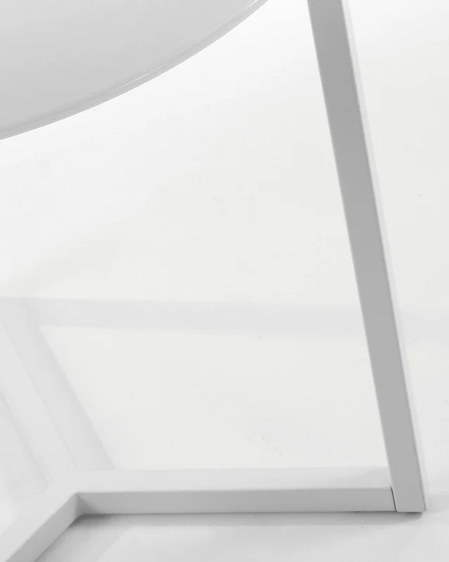 Mesa auxiliar Raeam Ø 50 cm - blanco en Negro - Mesas de arrimo, Uruguay | Kavehome, vista 3