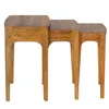 Set Mesas Madera Marron Vintage Castaño en Marrón - Mesas de living, Uruguay | Divino, vista 3 de 6