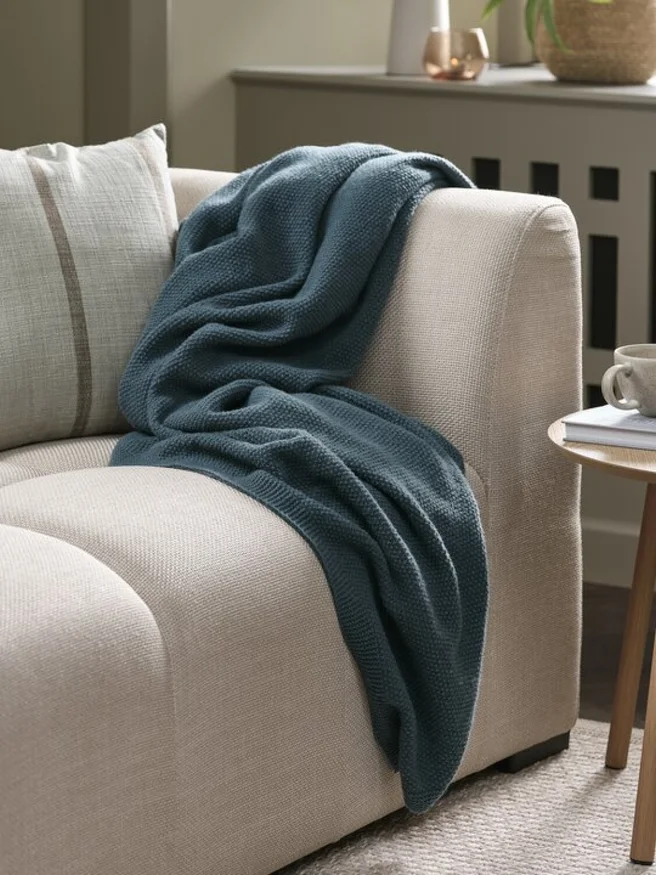 Manta throw HUMLE 130x170 petrol en Azul - Textiles, Uruguay | JYSK, vista 2