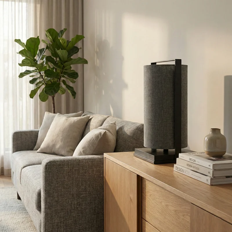 Lámpara de Mesa Frame Cylinder en Gris - Lámparas de mesa, Uruguay | La Perla, vista 4