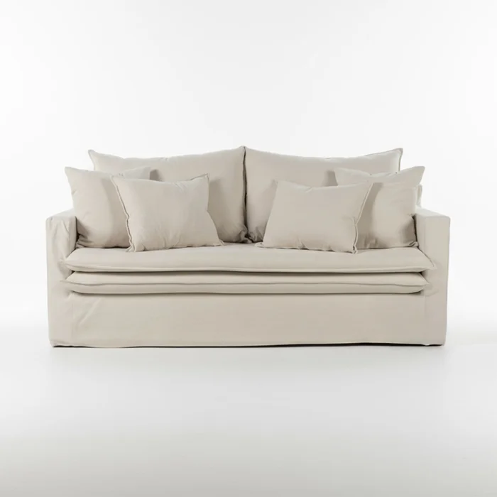 Sofá Gin con Funda - Tela Rústica - 2,5 cuerpos - TD5260-1635 (Beige) en Beige - Sillones y sofás, Uruguay | Nyr, vista 2