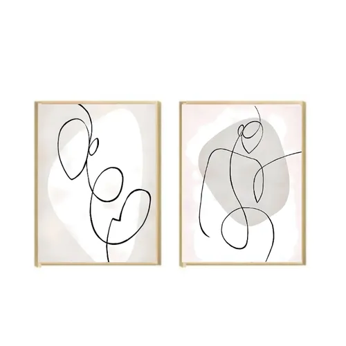 Kit 2 Cuadros - Silueta de Mujer - 30 x 40 - Decoración de pared, Uruguay | Berna home