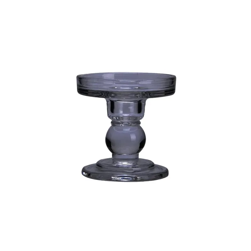 CANDELABRO VIDRIO D8.5/H8.6CM COLOR HUMO en Gris - Velas y Portavelas, Uruguay | Decohogar