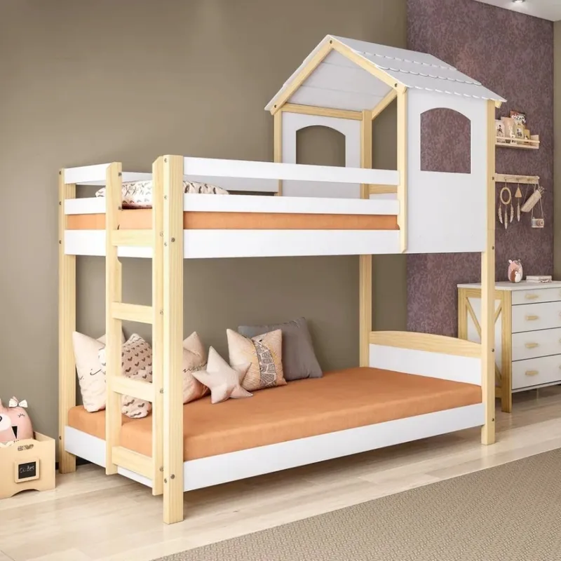 Cucheta Cama Casita Infantil - Blanco en Blanco - Dormitorio, Uruguay | Ecowood