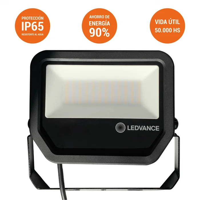 Proyector LED LEDVANCE OSRAM 50W Luz Fría en Negro - Lámparas colgantes, Uruguay | Serlux, vista 3