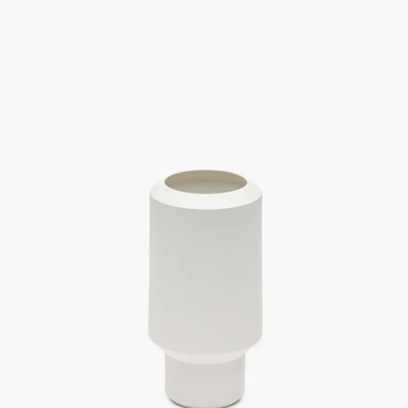 Jarrón Estartit de cerámica blanco - chico 27,5 cm en Blanco - Jarrones, Uruguay | Kavehome