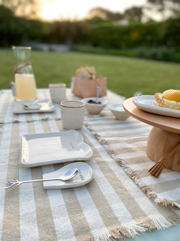 Kit desayuno con vaso de cerámica, apoya cucharas, plato y cucharita en Beige - Decoración, Uruguay | Dreams On Time, vista 39
