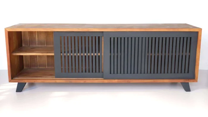 RACK BLACK RIO 1,75mt en Negro - Muebles para TV, Uruguay | Fundamento Muebles, vista 2