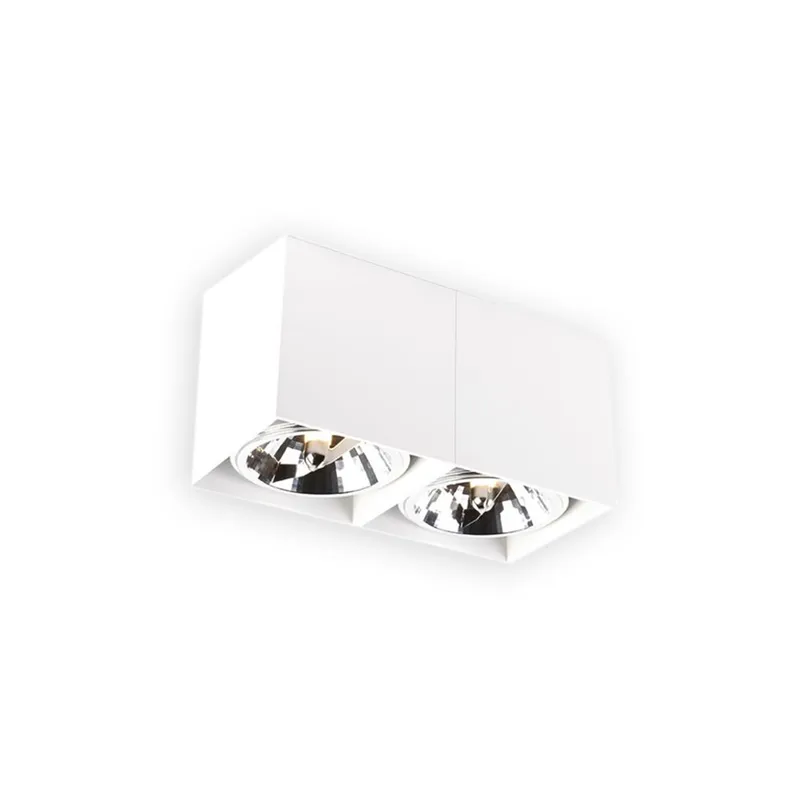 Downlight Lux Doble AR111 Machado Blanco en Blanco - Lámparas colgantes, Uruguay | Serlux