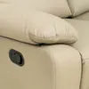 Recliner Manual 2 Cuerpos Cuero Marron Lina Taupe en Beige - Sillones y sofás, Uruguay | Divino, vista 5 de 6