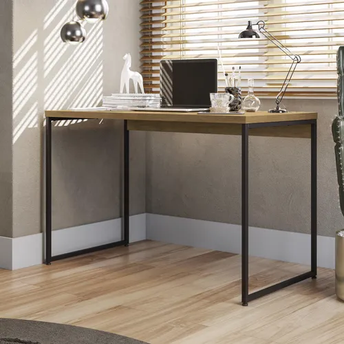 Mesa Escritorio 118cm Linea Industrial Hierro - Bibliotecas, Uruguay | Balton