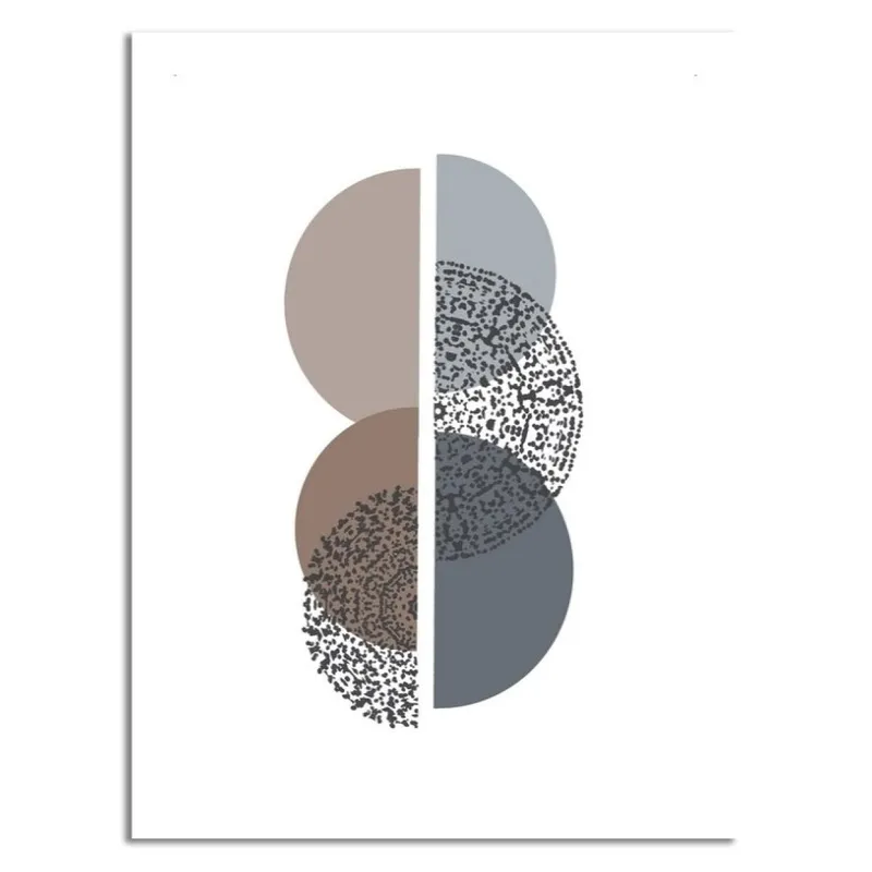 CUADRO CANVAS 30x40cm SEMICIRCULOS 1 - Decoración de pared, Uruguay | Decohogar