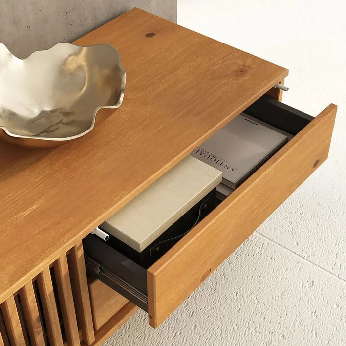 Rack TV 180cm Ader - Madera Maciza en Madera natural - Muebles para TV, Uruguay | Balton, vista 12