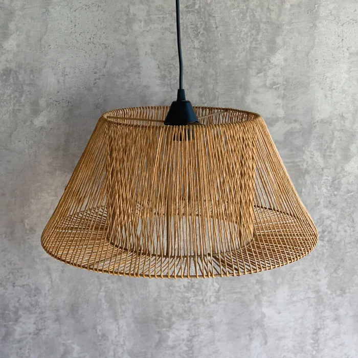 Lampara de techa natural/beige, realizada en fibras cien por ciento naturales en Beige - Lámparas colgantes, Uruguay | Koz, vista 3