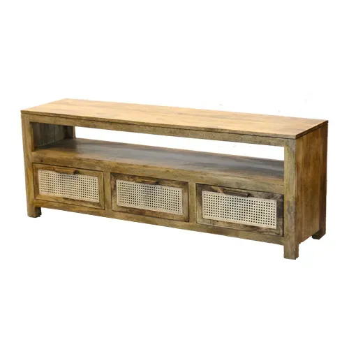 R54 Rack 160x40x60 en Madera natural - Muebles para TV, Uruguay | Victoriana