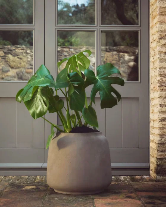 Macetero Lira de efecto terracota - Ø40 cm en Gris - Macetas, Uruguay | Kavehome, vista 2