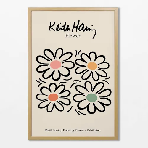 Keith Haring - Flower en Multicolor - Láminas, Uruguay | La Cuadrería