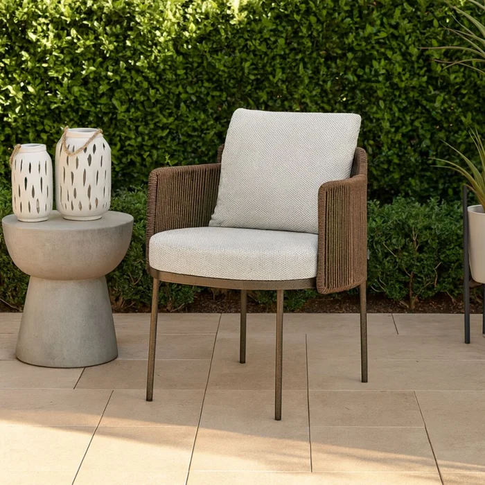 SILLA DE EXTERIOR SHADOW Gris en Marrón - Sillas, Uruguay | Viasono