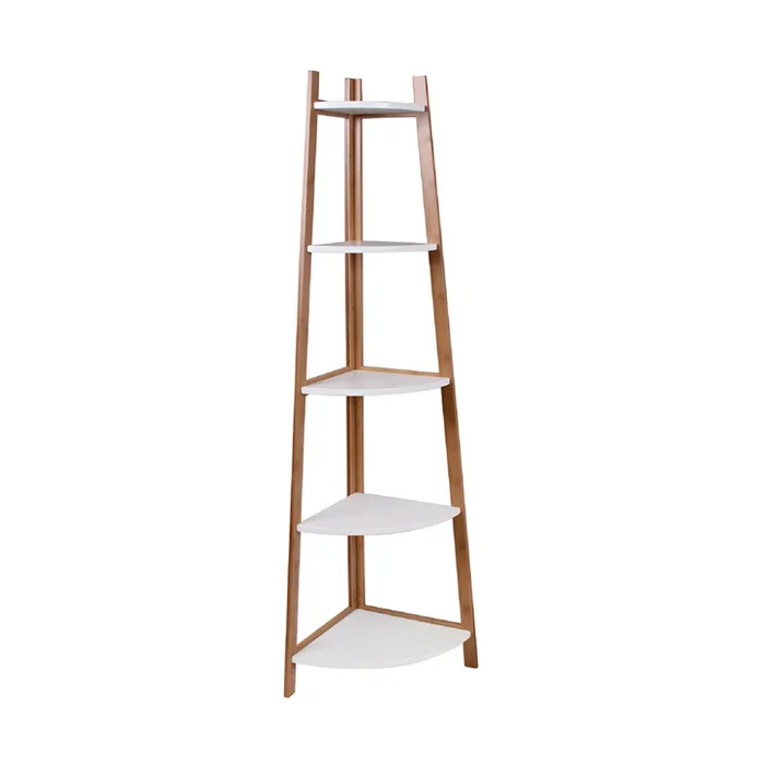 ESTANTERIA ESQUINERO 37X37X150 CM BAMBOO BLANCO en Blanco - Bibliotecas, Uruguay | Koz