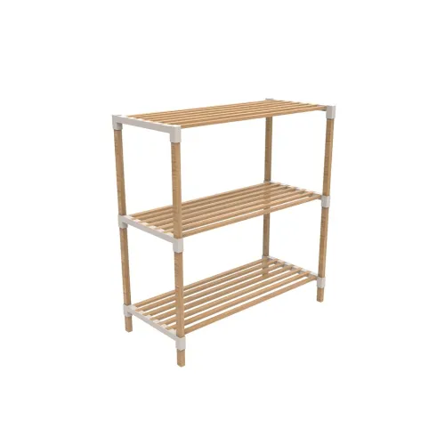 ESTANTERIA 3 NIVELES 78X65X30CMS MADERA en Madera natural - Bibliotecas, Uruguay | Koz