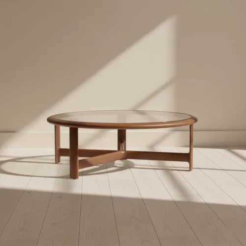 Mesa Ratona Madera-y-vidrio Marron Donatella G Cacao en Marrón - Mesas de living, Uruguay | Divino